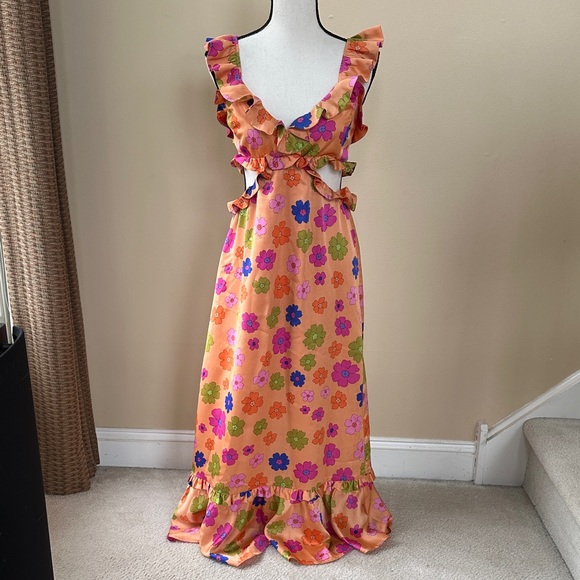 Show Me Your MUMU Poppin' Poppy Lane Midi Dress - Picture 3 of 8